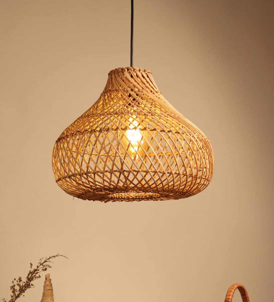 rattan pendant hanging light