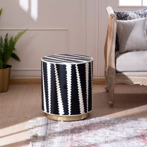 bone inlay stool