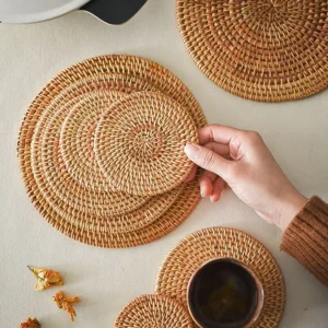 rattan coasters