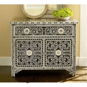 bone inlay storage cabinet