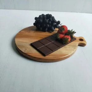 teak wood round chopping board