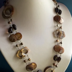 multicoloured resin necklace