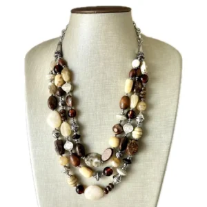 multicoloured resin necklace