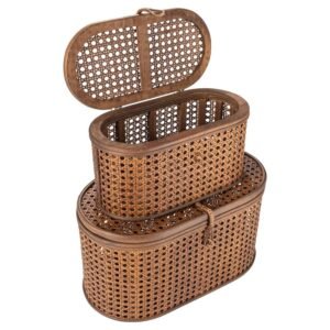 rattan decorative storage boxes